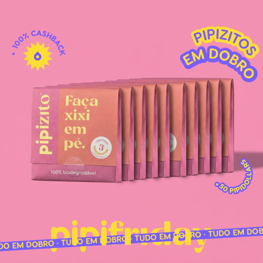 PAGUE 10, LEVE 20: Pipizito Funil Urinário Descartável (20 pacotes c/ 3 unidades)