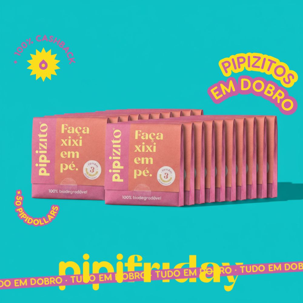 PAGUE 20, LEVE 40: Pipizito Funil Urinário Descartável (40 pacotes c/ 3 unidades)