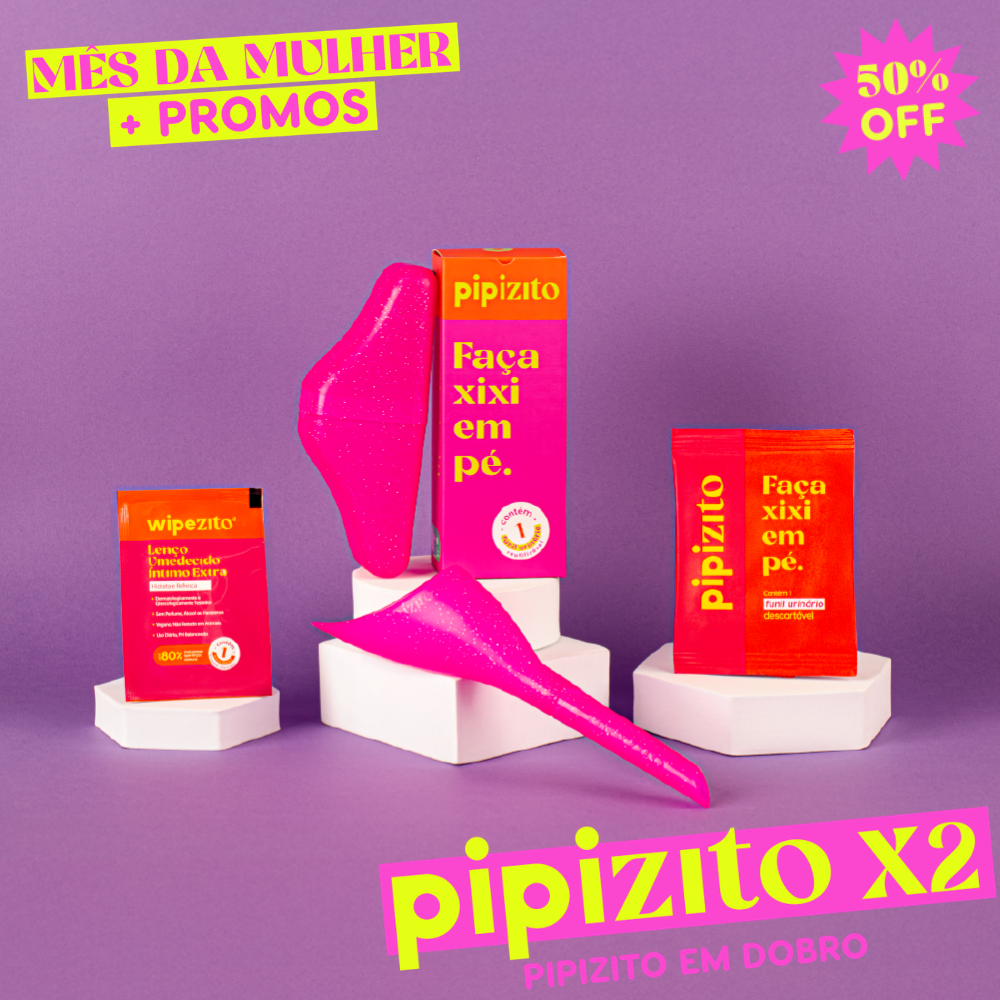KIT BÁSICO EM DOBRO: 2 Pipizito Reutilizável + 20 Pipizitos Descartáveis + 10 Wipezitos