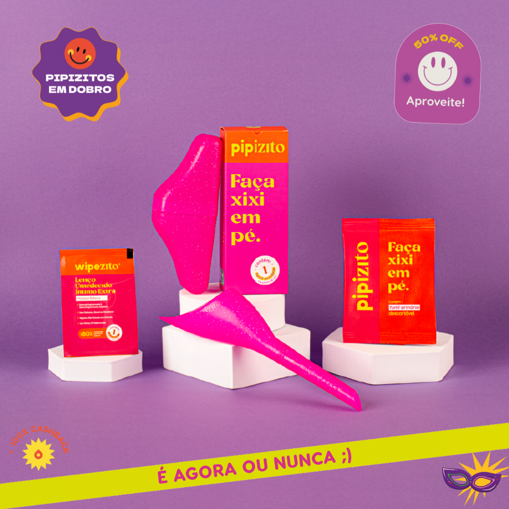 KIT BÁSICO EM DOBRO: 2 Pipizito Reutilizável + 20 Pipizitos Descartáveis + 10 Wipezitos
