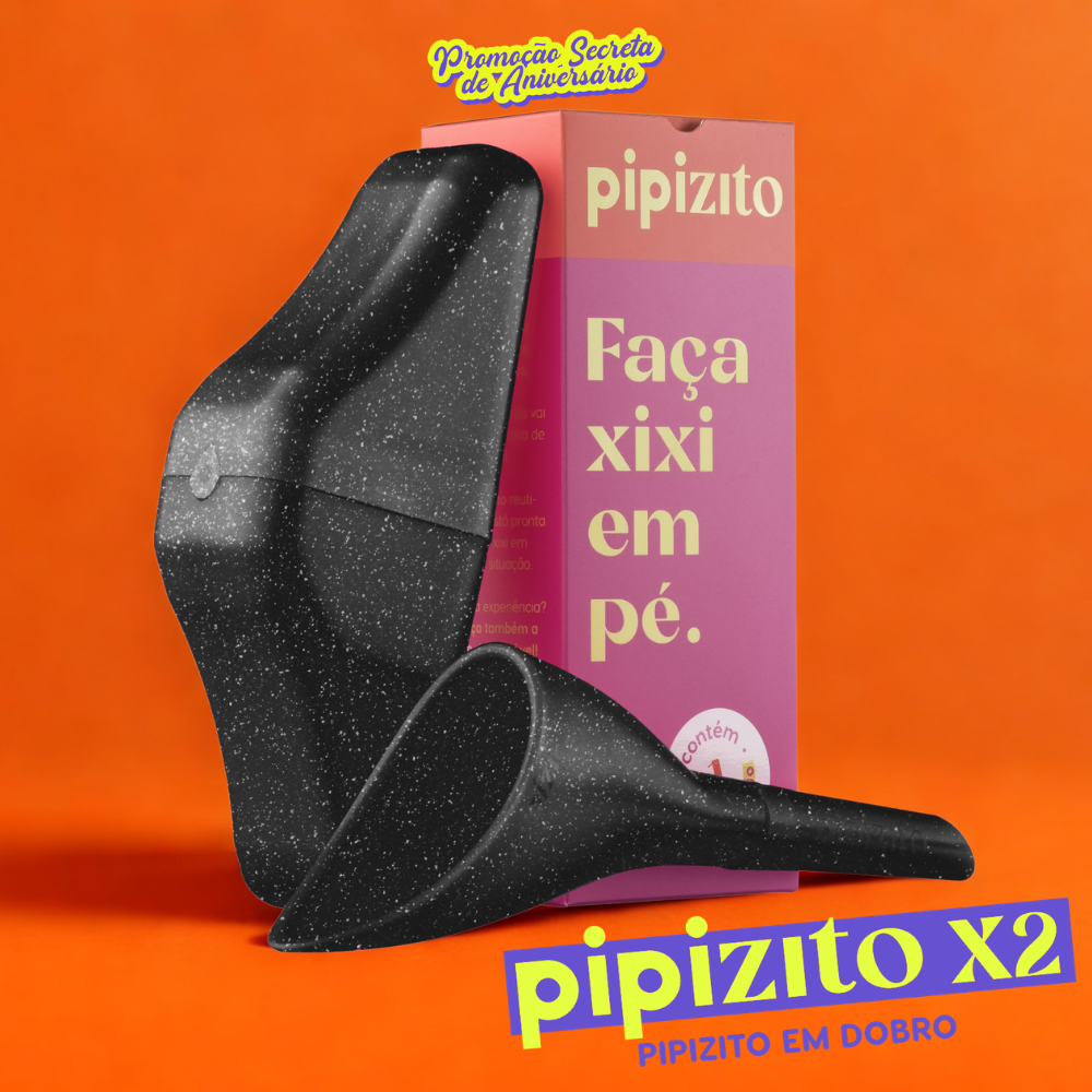 EM DOBRO: Pipizito Reutilizável - Preto com Glitter