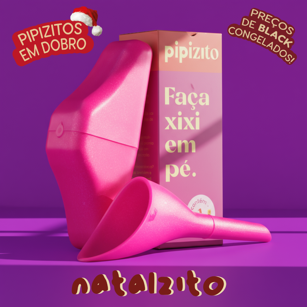 PAGUE 1, LEVE 2: Pipizito Reutilizável - Rosa com Glitter