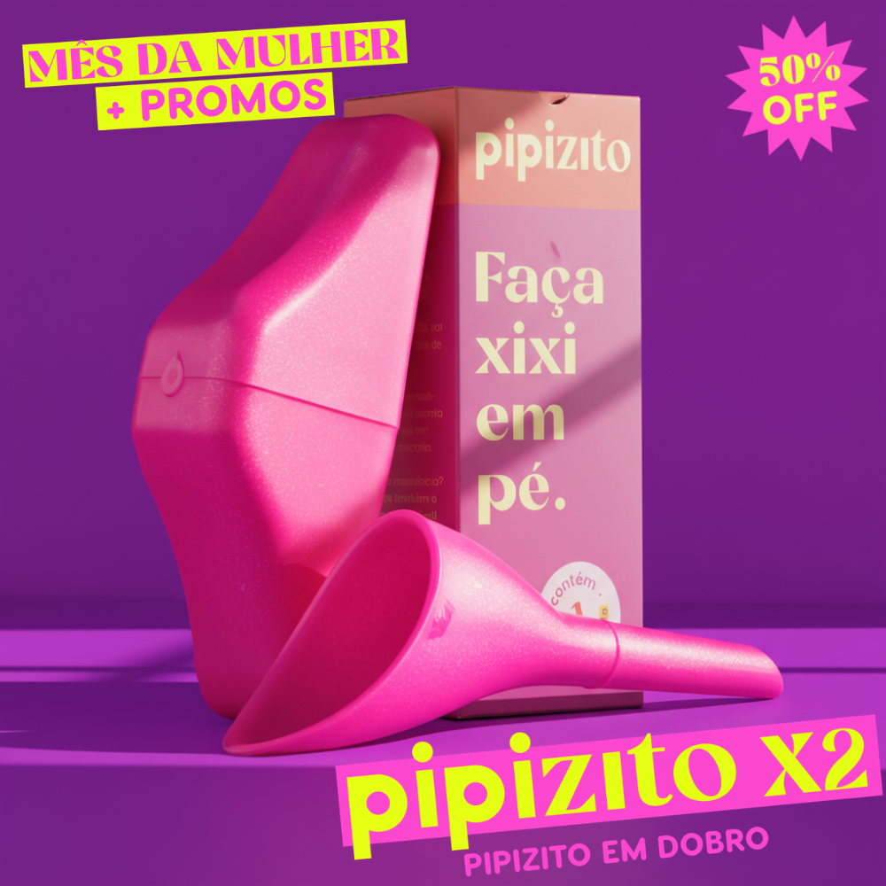 PAGUE 1, LEVE 2: Pipizito Reutilizável - Rosa com Glitter