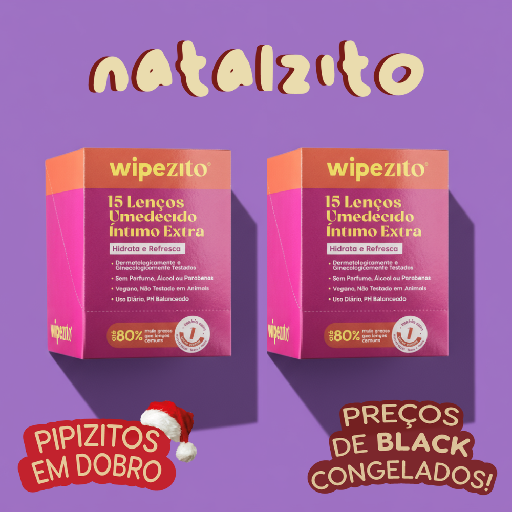 COMPRE 30, LEVE 60: Wipezitos Lenço Umedecido Íntimo Unitário