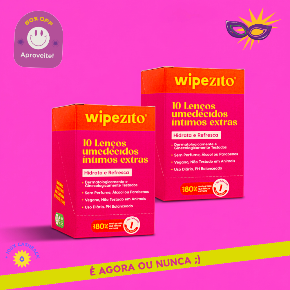 PAGUE 10, LEVE 20: Wipezito Lenço Umedecido Unitário