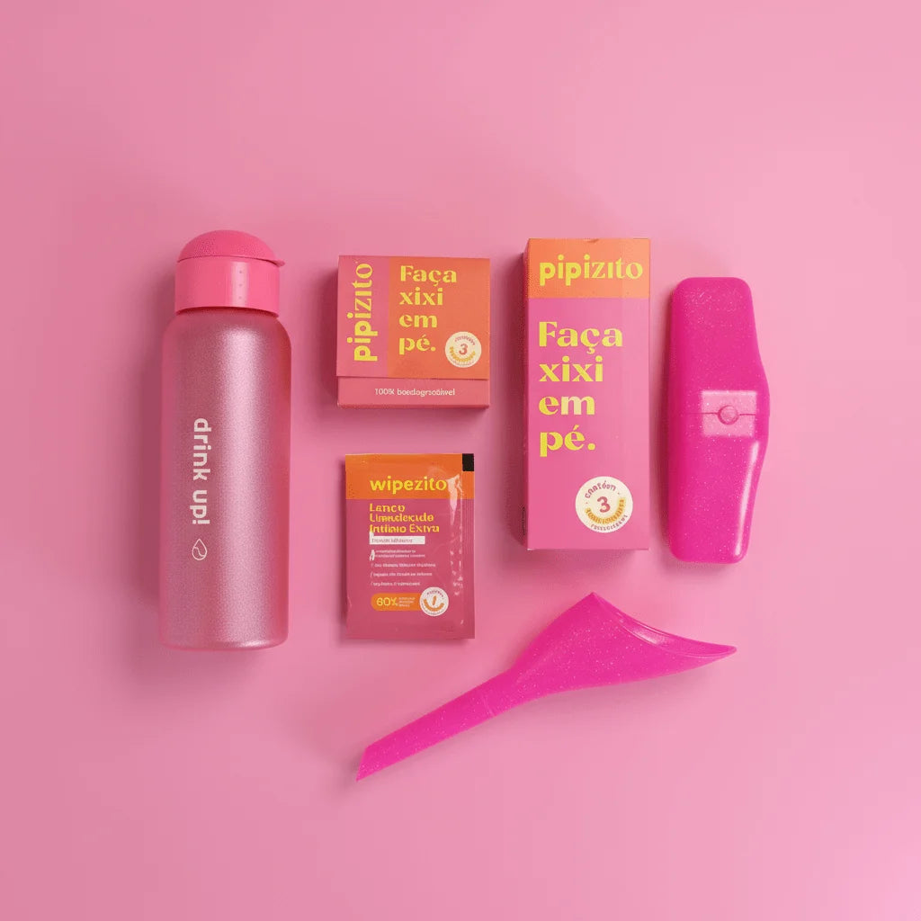 BLACK40%: Pipizito Reutilizável + 15 Pipizitos Descartáveis + 15 Wipezitos + Garrafa Drink Up!