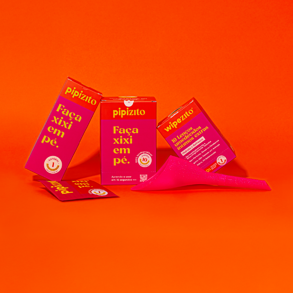 KIT MINI: 1 Pipizito Reutilizável + 5 Pipizitos Descartáveis + 5 Wipezitos + 1 Totozito