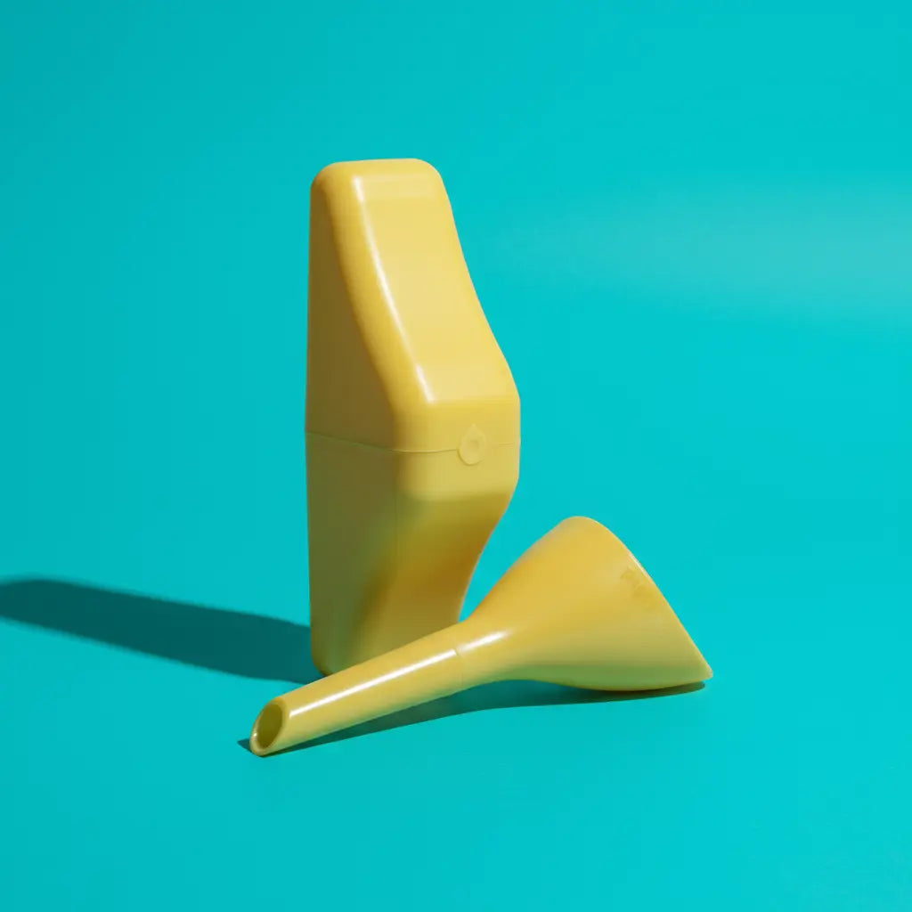 Pipizito Funil Urinário Reutilizável - Amarelo pipizito - faça xixi em pé