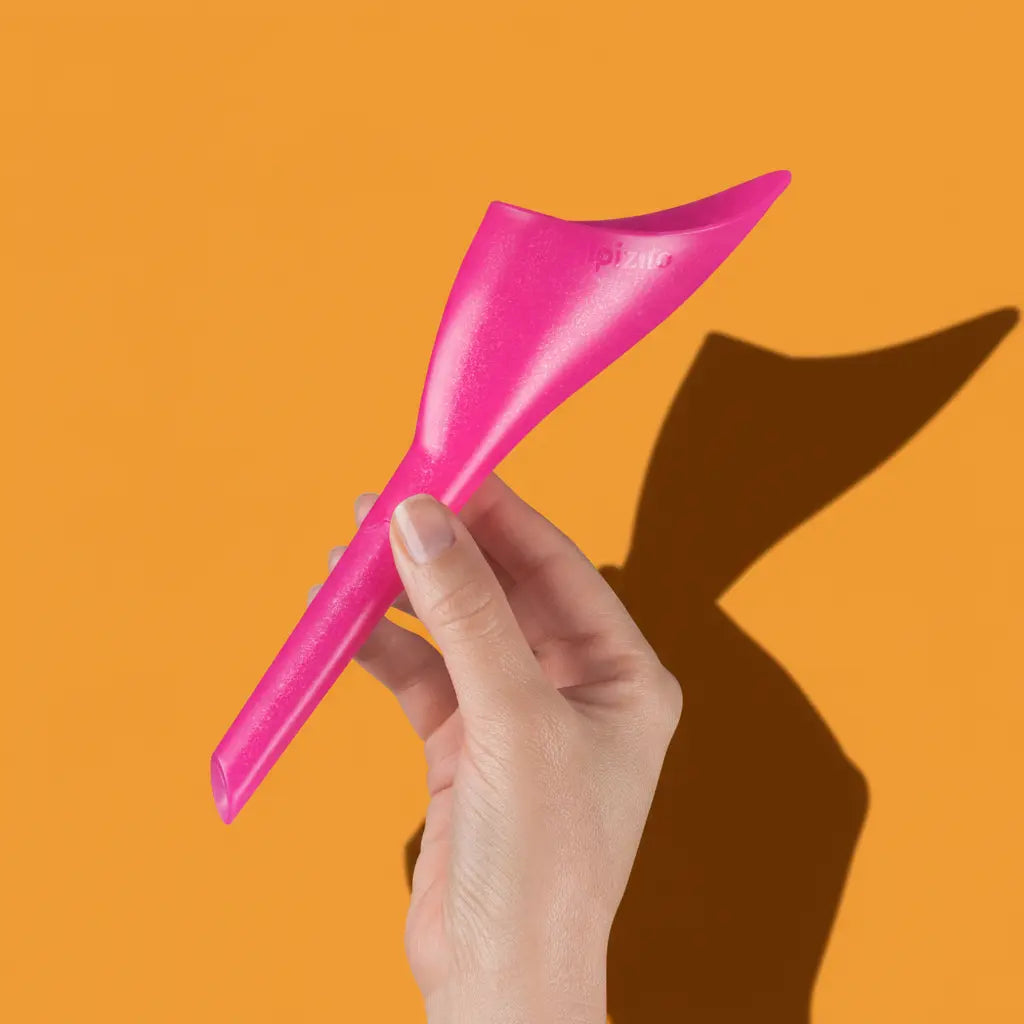 Pipizito Funil Urinário Reutilizável - Rosa com Glitter pipizito - faça xixi em pé