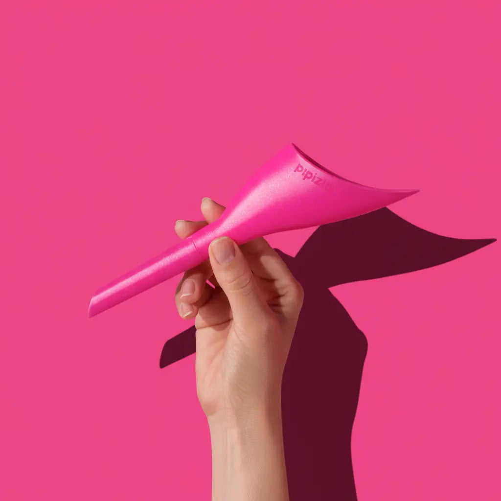Pipizito Funil Urinário Reutilizável - Rosa com Glitter pipizito - faça xixi em pé