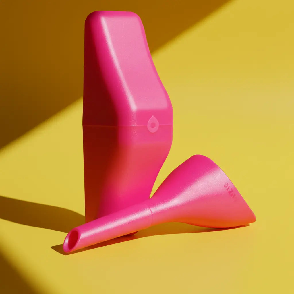Pipizito Funil Urinário Reutilizável - Rosa com Glitter pipizito - faça xixi em pé