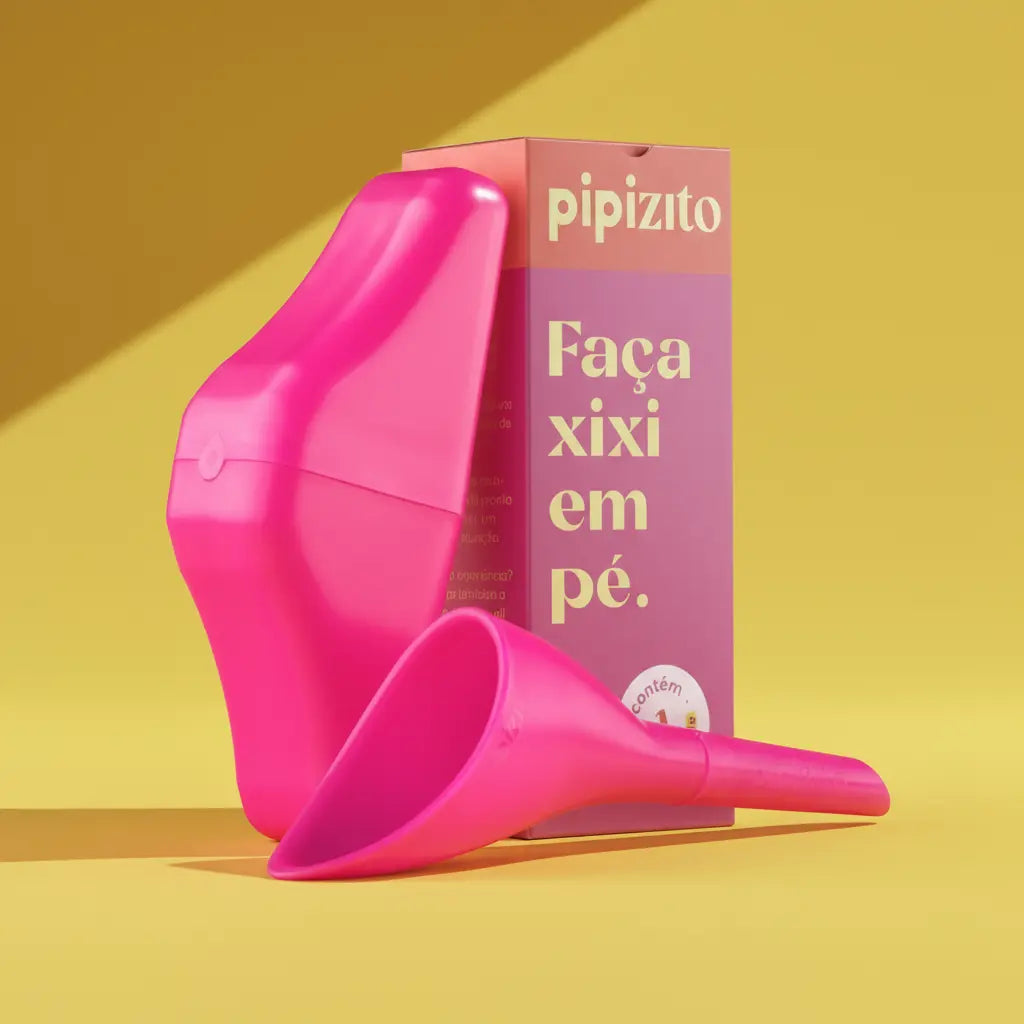 KIT COMPLETO EM DOBRO: 2 Pipizito Reutilizável + 30 Pipizitos Descartáveis + 30 Wipezitos + 2 Porta Pipizito pipizito - faça xixi em pé
