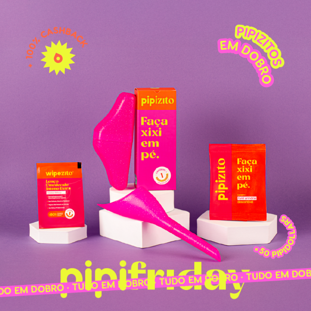 KIT BÁSICO EM DOBRO: 2 Pipizito Reutilizável + 20 Pipizitos Descartáveis + 10 Wipezitos