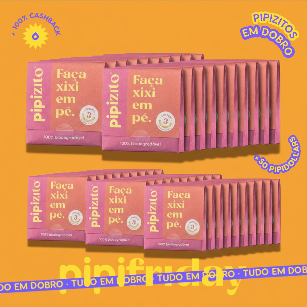 PAGUE 50, LEVE 100: Pipizito Funil Urinário Descartável (100 pacotes c/ 3 unidades)