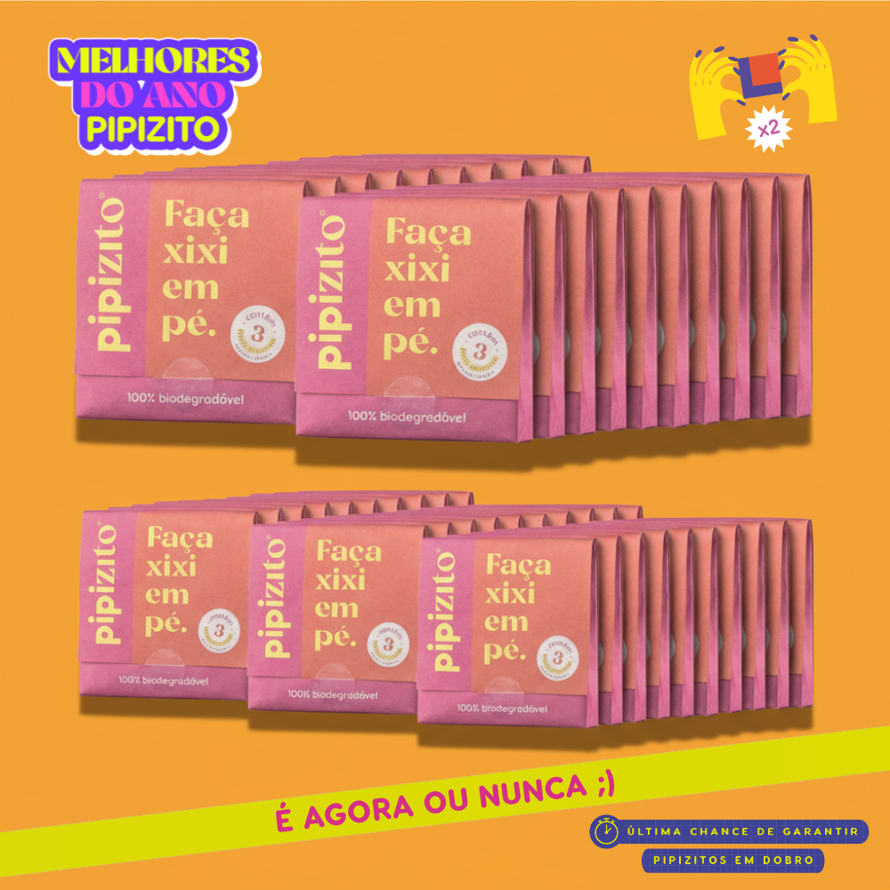 PAGUE 50, LEVE 100: Pipizito Funil Urinário Descartável (100 pacotes c/ 3 unidades)