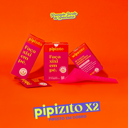 KIT MINI EM DOBRO: 2 Pipizito Reutilizável + 10 Pipizitos Descartáveis + 10 Wipezitos + 2 Totozitos