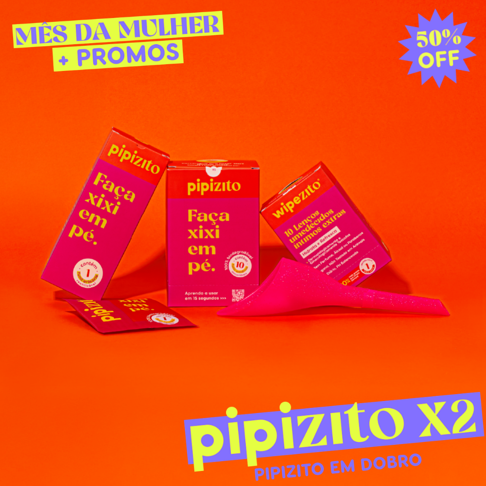 KIT MINI EM DOBRO: 2 Pipizito Reutilizável + 10 Pipizitos Descartáveis + 10 Wipezitos + 2 Totozitos