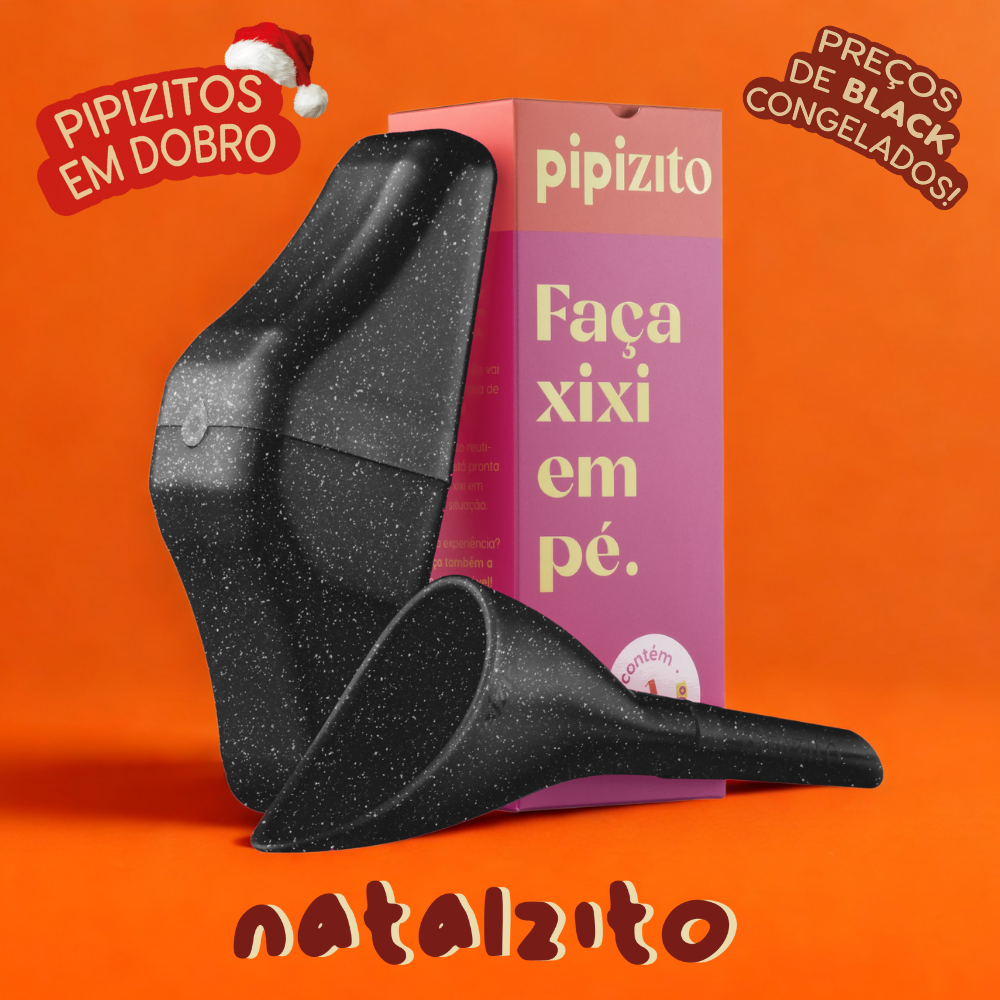 PAGUE 1, LEVE 2: Pipizito Reutilizável - Preto com Glitter