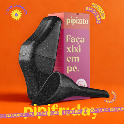 PAGUE 1, LEVE 2: Pipizito Reutilizável - Preto com Glitter