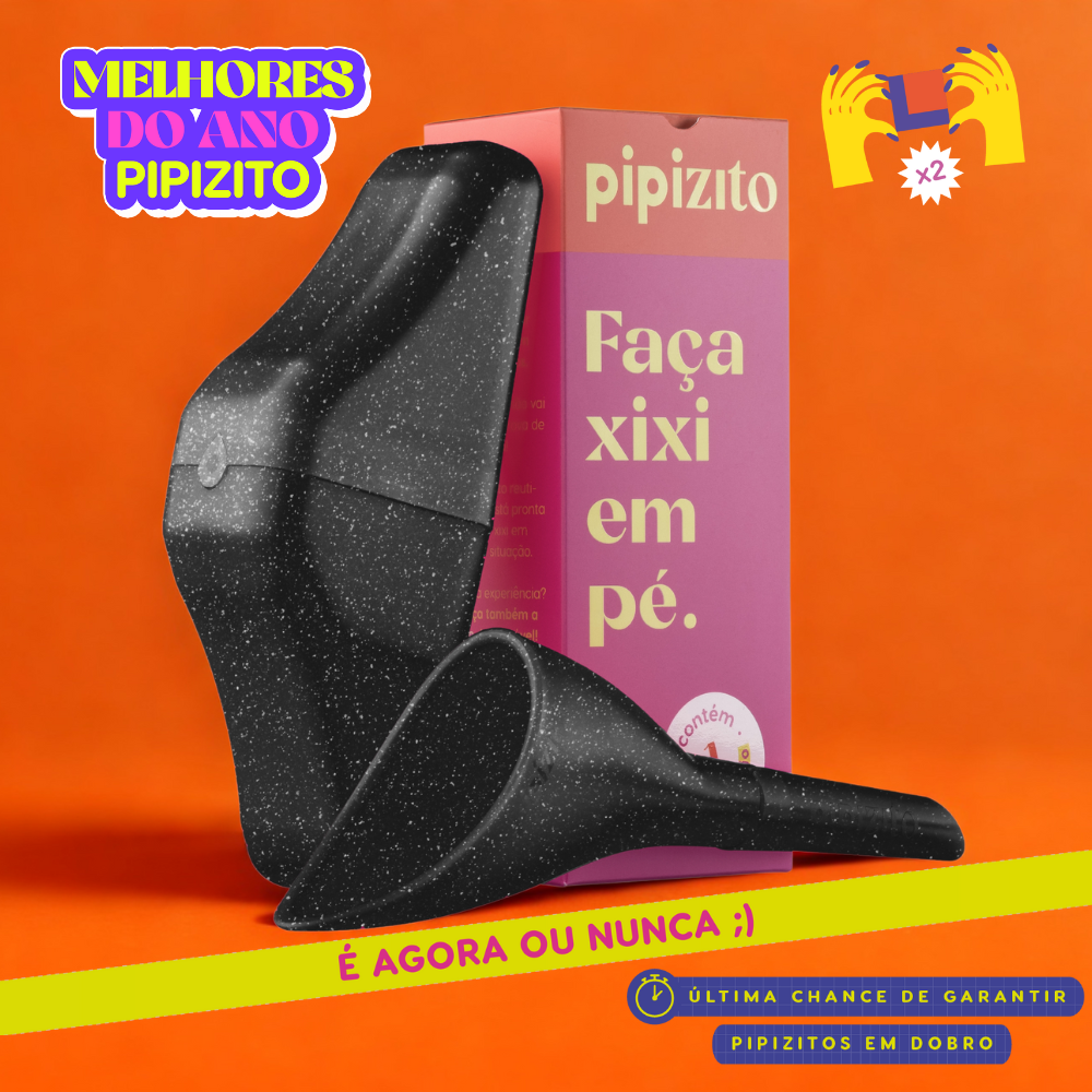 PAGUE 1, LEVE 2: Pipizito Reutilizável - Preto com Glitter