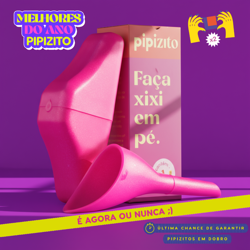 PAGUE 1, LEVE 2: Pipizito Reutilizável - Rosa com Glitter