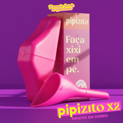 EM DOBRO: Pipizito Reutilizável - Rosa com Glitter