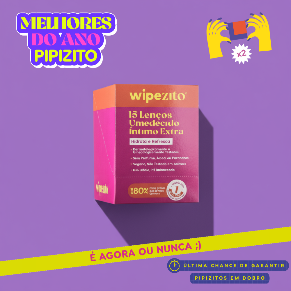 PAGUE 15, LEVE 30: Wipezito Lenço Umedecido Unitário (30 unidades)