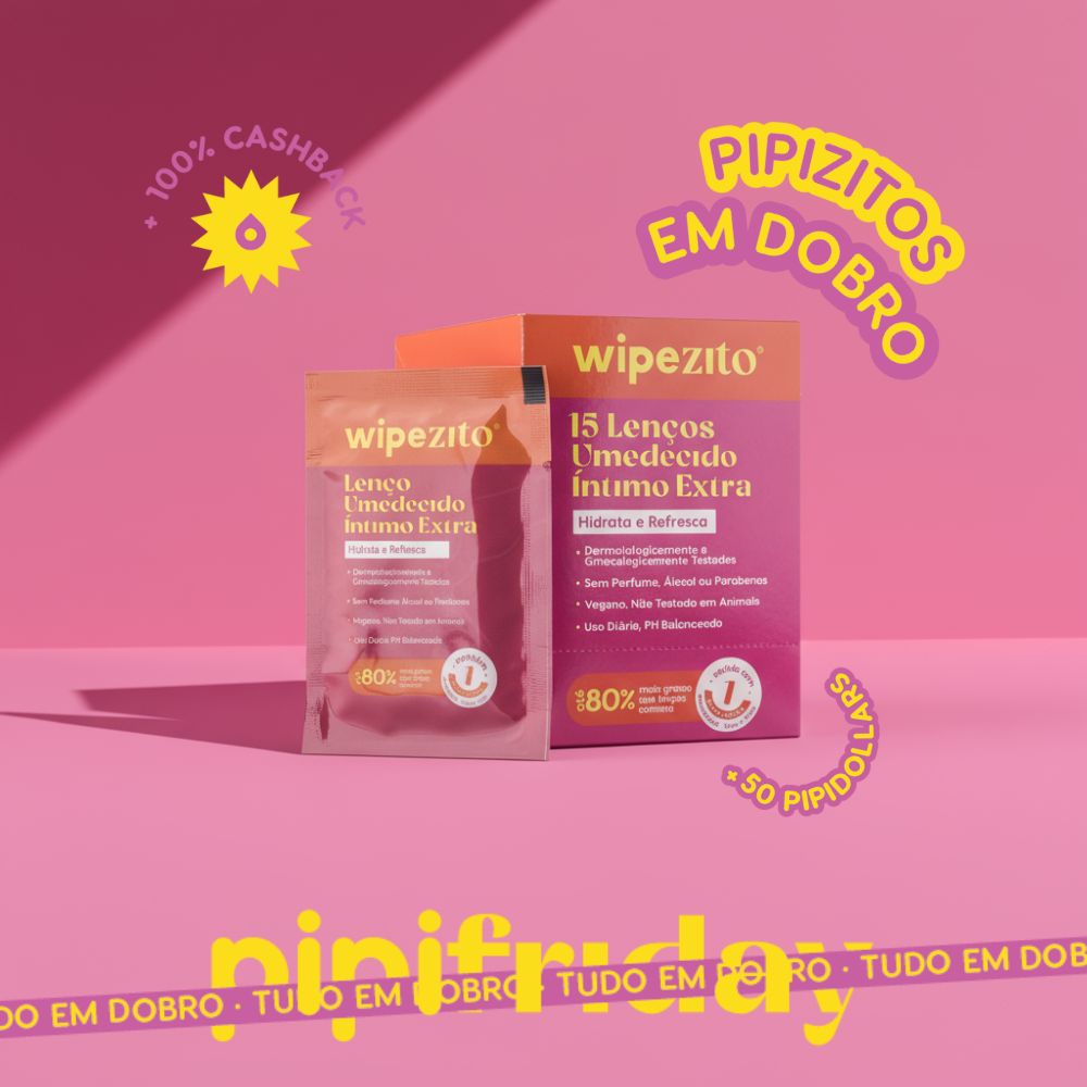 COMPRE 50, LEVE 100: Wipezitos Lenço Umedecido Unitário