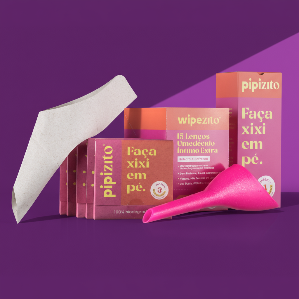 Kit Poderosa: 1 Pipizito Reutilizável + 15 Pipizitos Descartáveis + 15 Wipezitos