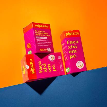 KIT BÁSICO: 1 Pipizito Reutilizável + 15 Pipizitos Descartáveis + 5 Wipezitos
