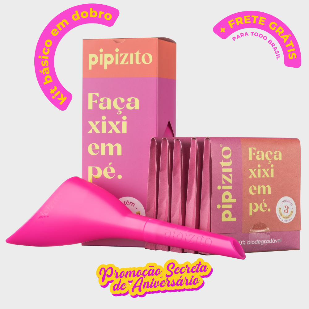 Kit Básico: 1 Pipizito Reutilizável + 15 Pipizitos Descartáveis + 5 Wipezitos EM DOBRO