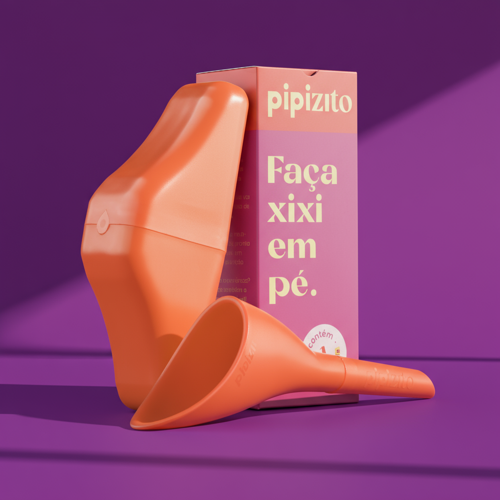 Pipizito Funil Urinário Reutilizável - Laranja