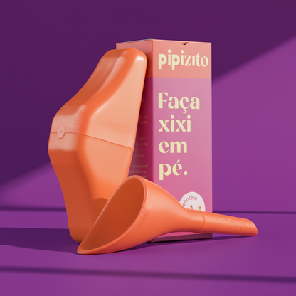 Pipizito Funil Urinário Reutilizável - Laranja
